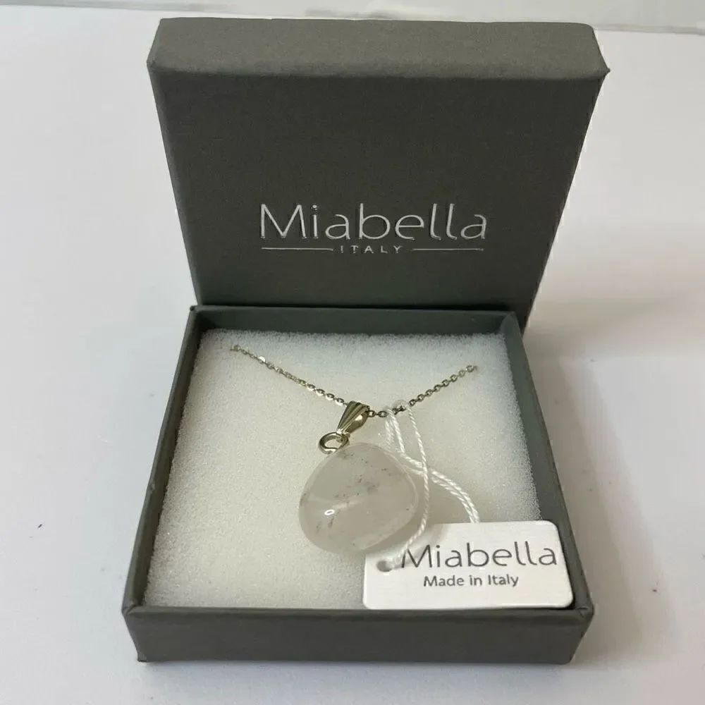 New! Miabella| 925 Sterling Silver| Made in Italy| Love Quartz healing crystal